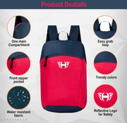 Hemes Small Bag for Daily Use Gym Bag, Mini Backpack With Front Zipper Pocket 12 L Backpack