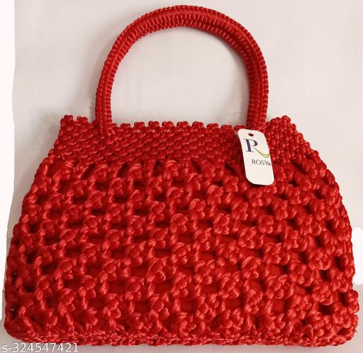 Rosy Red Hand Held Bag