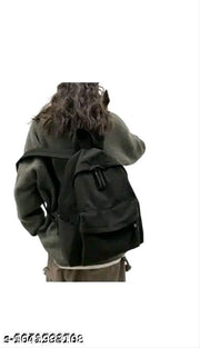 Premium Unisex Black Casual Backpack for School, College, Office, Travel & Daily Use with Spacious Compartments