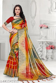 NEW FANCY ORGANZA SAREE  MULTY COLOUR SAREE