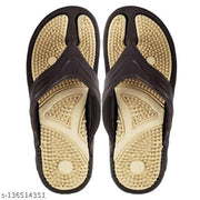 TieFit Men's Accupressure Non-Slip Slippers & TieFit Men's Thong Slipper Combo Pair Of 2