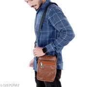 Casual Crossbody Synthetic Leather Men Sling Bag/Shoulder Bag for Men/Travel Bag/Cross Body Bag/Office Business Bag/Messenger Bag/Stylish Sling Bag for Men