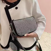 Fantastiqo Sparkling Rhinestone Crossbody Bag with Detachable Coin Purse - Trendy & Versatile!