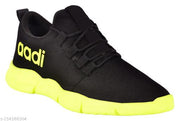 Men's Black Mesh Running Sports Shoes