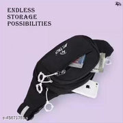 Waist Bag for Men Women | Water Resistant Waist Pouch with Multiple Compartments Waist Bag  (Black)