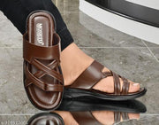 OMA mens casual stylish latest leather SLIPPER SANDAL for men