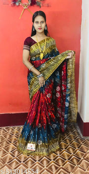 Pure cotton Sambalpuri printed saree pasapalli ikat