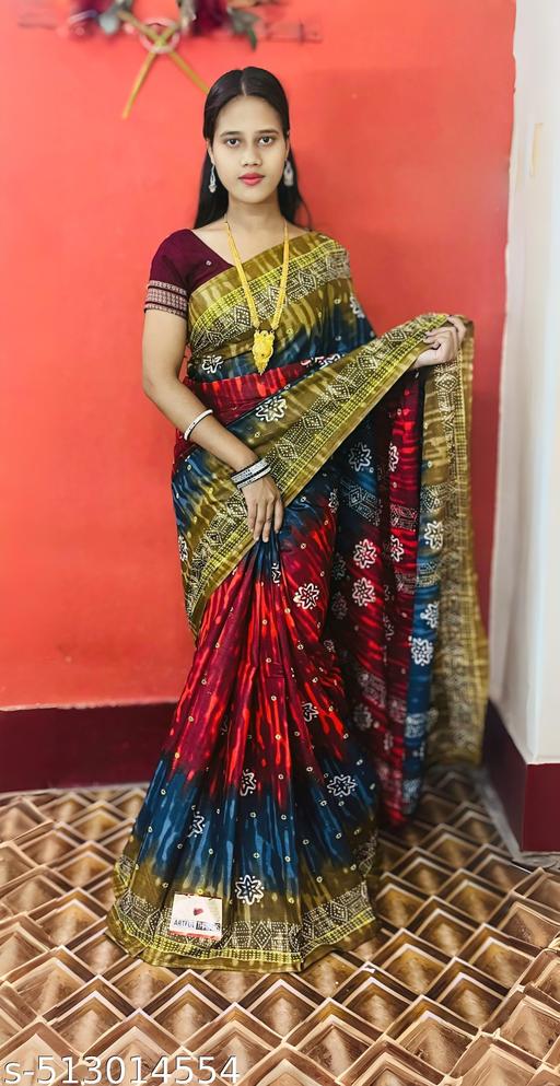 Pure cotton Sambalpuri printed saree pasapalli ikat