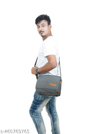 Grey Men Sling bag Stylish Cross Body Sling bags For Office,  cash, Business Collection , traveling
