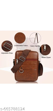 Messenger small sling bag for men women office use persnol casual with adjustable Strap