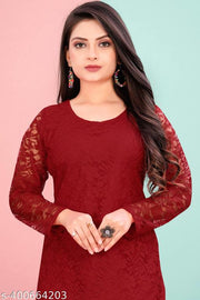 Zig-Zag Printed Kurti For Women On Lowest Price