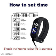 Slim Digital Led Bracelet Band Watch for Boys and Girls