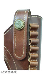 Leather Hostel Revolver Pistol Cover size 32 Bore (Brown)