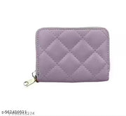 Women's Card Protective Case/Card Holder 9 Slots Card Holder Small Coin Purse(Purple)