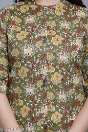 Kurtas Pure Cotton<florel Print<Fast Color