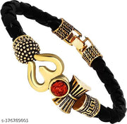 Attractive stylish trendy Men and kids analog Watches with Mahadev Bracelet Kada Combo Of 2