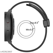 22mm Silicone Band & 22 mm Brown Leather Compatible With Quick Release Straps black magnet & brown leather