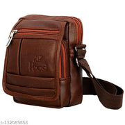 i-bag Brown Sling Bag Casual Travel office Business Messenger Shoulder Cross body side bag For Men and Women
