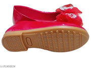 jagvanshi kids red tye fool ballerina for girls partywear Jutti