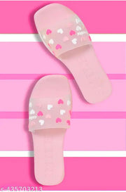 Latest heart print Pink slippers
