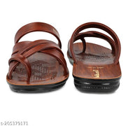 WALKAROO Men Everyday Comfort Slip-On Sandals with Cushion Sole |gents slippers| daily wear slippers for men| slippers For men|outdoor chappals| lightweight chappals| flat slippers for men| slip on chappals| Walkaroo men footwear-W5687 Dark Brown