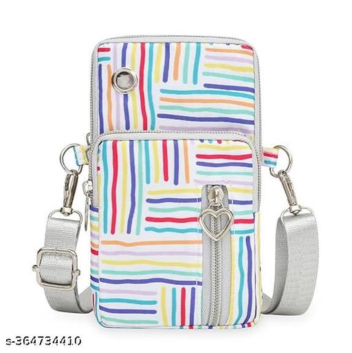 SYGA WOMEN'S SHOULDER CROSS BODY PURCE OXFORD CLOTH Multi Color stripes Design MULTI PURPOSE BAG
