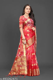 NEW FANCY ORGANZA SAREE  MULTY COLOUR SAREE