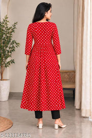 Trendy High-Slit Printed Kurti|style |full sleeve kurti|stylish ethnic outfit|elegant printed top|