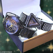 Attractive Black couple watch combo party wedding Couple Wedding Gift Combo, Anniversary Gift Combo, Couple Gift set - Men & Women