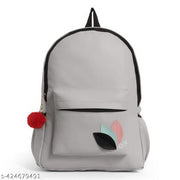 SARA Trendy Teen Patti girl Grey backpack for women