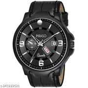 ANALOG DAY AND DATE WORKING BLACK DIAL&BLACK STRAP WATCH FOR MEN