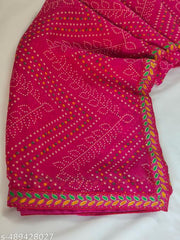  Bandhani saree, Bandhej saree, Top selling saree, Saree with blouse, pure georgette saree, soft georgette saree,   party wear saree, desiger saree, banarsi saree, celebrity saree, festive saree, bollywood saree