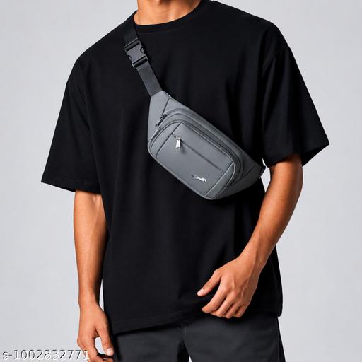 Waist Bag, Multi-Pocket Lightweight, Durable Compact Fanny Pack (Grey))