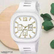 SQUARE DIAL ANALOG SILICON  STYLISH DESIGNER WATCH