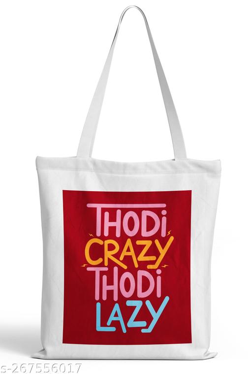 TrendoPrint Women & Girls Extra Spacious Cotton Multicolor Tote Bag-NTB113