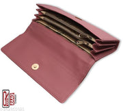 MR. RAAQ Creation Women's Peach Hand Clutch Wallet Purse With Phone Pockets and 4 Separate Card Slots