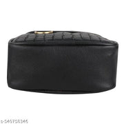 Fashion Twist  Stylish Fancy CrossBody  Sling Bags DS CROCO BLK