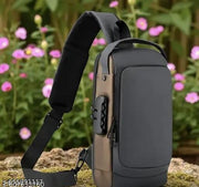 Waterproof Polyester Slim Unisex Crossbody Sling Bag Chest Backpack Men's Shoulder Bag, Leisure Travel Handbag, Hard Shell Anti-Theft Chest Bag