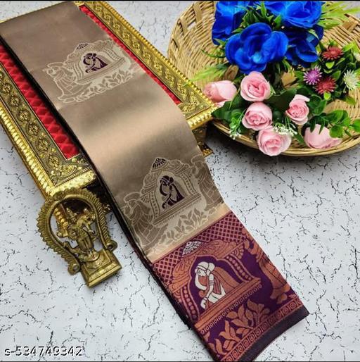 Beautiful Art Silk Jacquard Border Saree With Unstitched Running Blouse For Women Wedding Wear Party