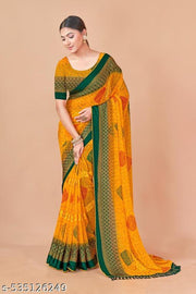 Graceful Printed Chiffon Saree for Daily & Party Wear