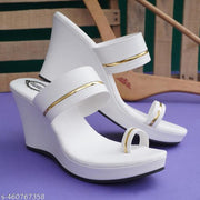 THE ARWAH TEO-RING WEDGES FOR WOMEN WHITE