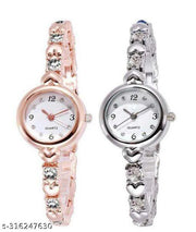 new fashionable white diamond chronograph design silver dial watch for womens Analog Watch - For Girls