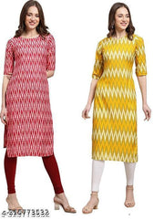 Polyster/Crepe fabric-kurti combo 2