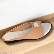 Stylish Comfortable Golden Flat Sandal For Women And Girls