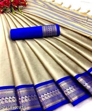 New Silk Saree With Solid Blouse Piece