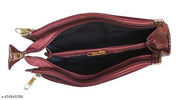 FLIKKER: PU Casual Women's Attractive Solid Clutch Women's Multi Zip Daily Use Maroon Clutches Red Handbag for Girls Mobile Purse Women (Coffee, Pack of: 1)