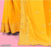 EMBROIDERY MIRROR SAREE