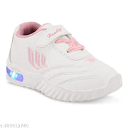 Handly Collection Kids Led Shoes, Casual Led Velcro Shoes, Light weight Shoes, Outdoor Sports Shoes for Little Tiny Kid T103Pink
