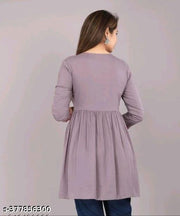 grey top Girls Trending top kurti Agile Trendy Girls Tops & Tunics kids topstops for girls kids kurti girls children kurti Pretty Fashionable Women Dresses,