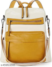 PULeather Backpack for Women | Shoulder Bag for Women and Girls | Handbag|College Bag for Girls |Multipurpose Travel Bag for Women |Zipper Closure, Adjustable Strap